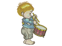 Drum boy Free Embroidery Design #1232