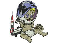 Space child Free Embroidery Design #1230