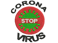 Coronavirus stop Free Embroidery Design #1252
