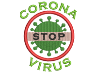 Corona virus Free Embroidery Design #1249
