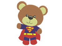 Superman teddy Free Embroidery Design #1262