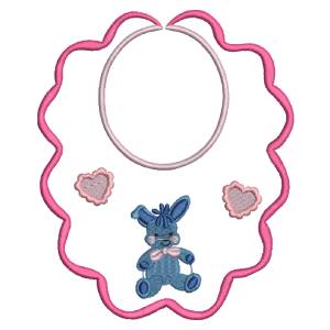 BABY BIB BUNNY FREE EMBROIDERY DESIGN 1347