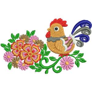 FLOWER CHICK FREE EMBROIDERY DESIGN 1355