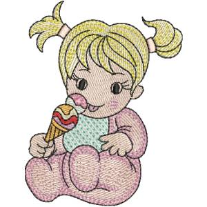 ICE CREAM BABY FREE EMBROIDERY DESIGN 1317