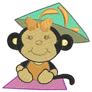 JAPANESE MONKEY FREE EMBROIDERY DESIGN 1380