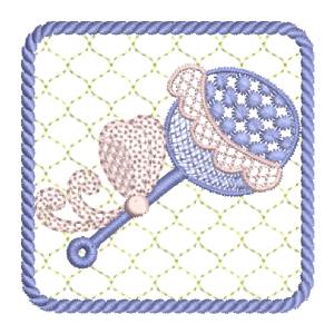 BABY BLOCKS RATTLE FREE EMBROIDERY DESIGN 1370