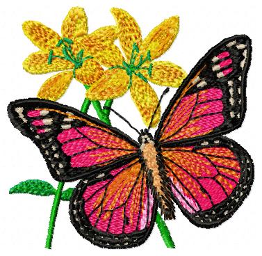 BlackPink Butterfly FREE MACHINE EMBROIDERY DESIGN 1406