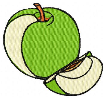 Green Apple Free Embroidery Design 1420