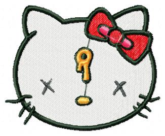 Sleep Kitty Free Embroidery Design 1410