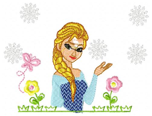 Frozen Princess Elsa Free Embroidery Design 1437