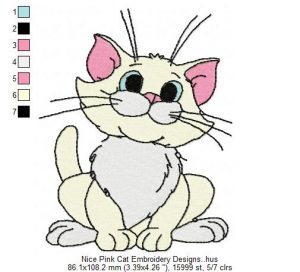 Cute pink cat mmfcl embroidery design 1438  embwin Cute pink cat mmfcl embroidery design 1438  embwin
