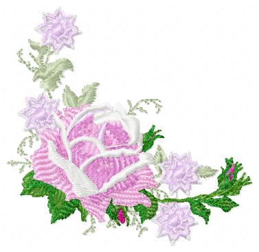 Brilliant Rose Free Embroidery Design 1430