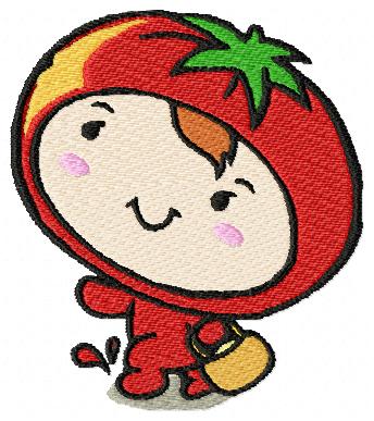 Cute Baby Tomato Free Embroidery Design 1425