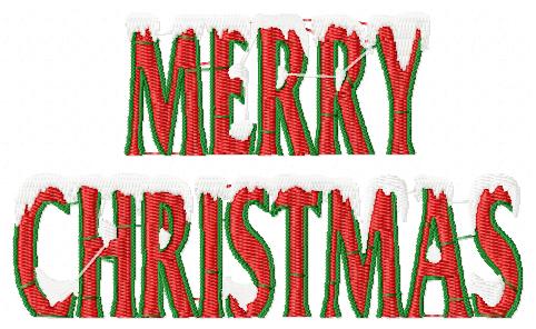 Merryxmas Christmas Free Embroidery Design 1433