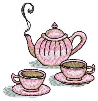 Hot Tea Free Embroidery Design 1445