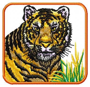 Tiger Face Free Embroidery Design 1449