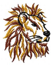 Lion Face Embroidery Design 1448