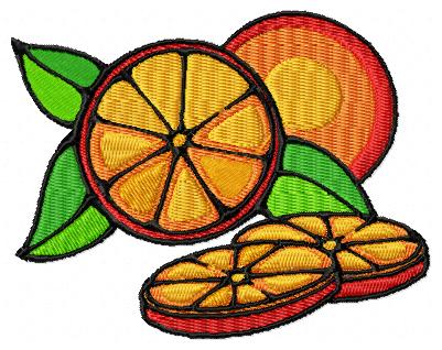 Orange Free Embroidery Design