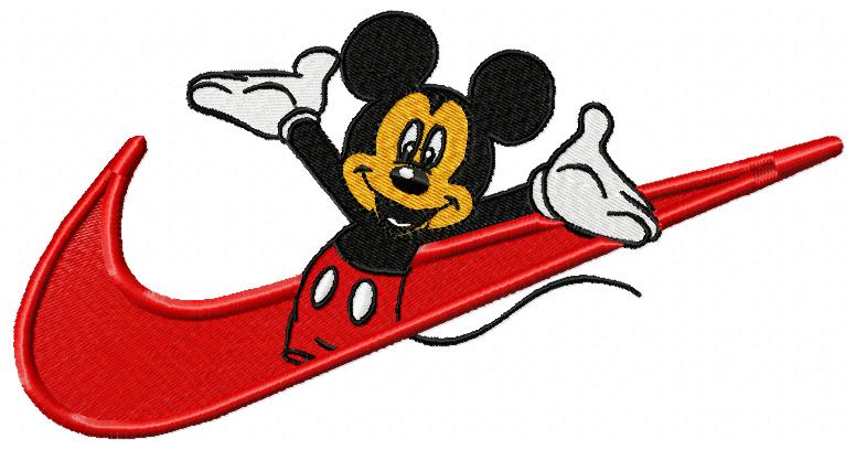 Swoosh Cute Mouse Free Embroidery Design