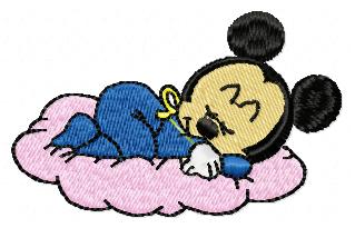 Baby Mouse Sleeping Free Embroidery Design