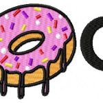 Donut Mood Free Embroidery Design