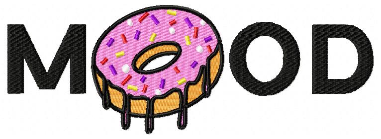 Donut Mood Free Embroidery Design