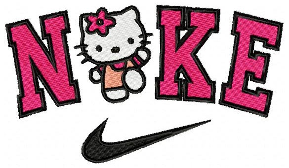 Hello Katty Embroidery Design