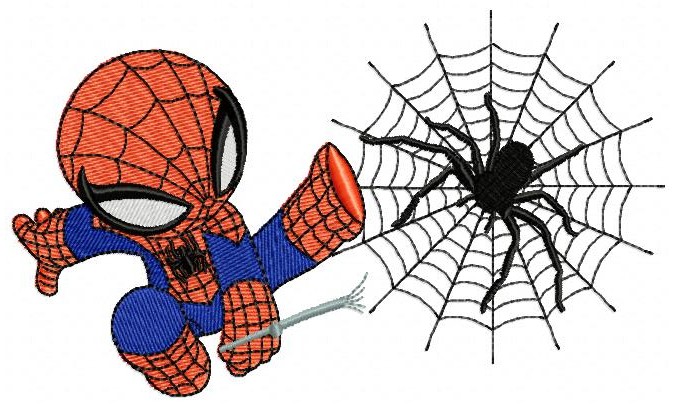 Baby Spiderman Free Embroidery Design