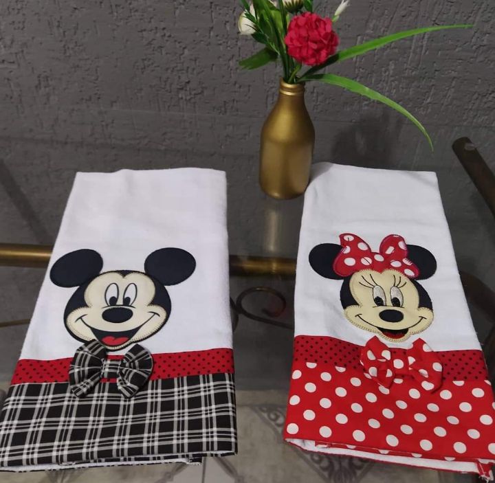 Minnie and Mikey mouse Face Free Embroidery Design