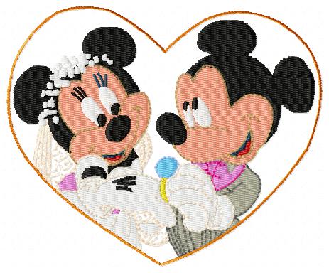 Mouse Wedding Free Embroidery Design