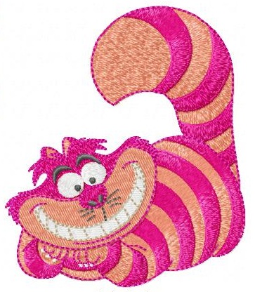 Pink Funny Cat Free Embroidery Design
