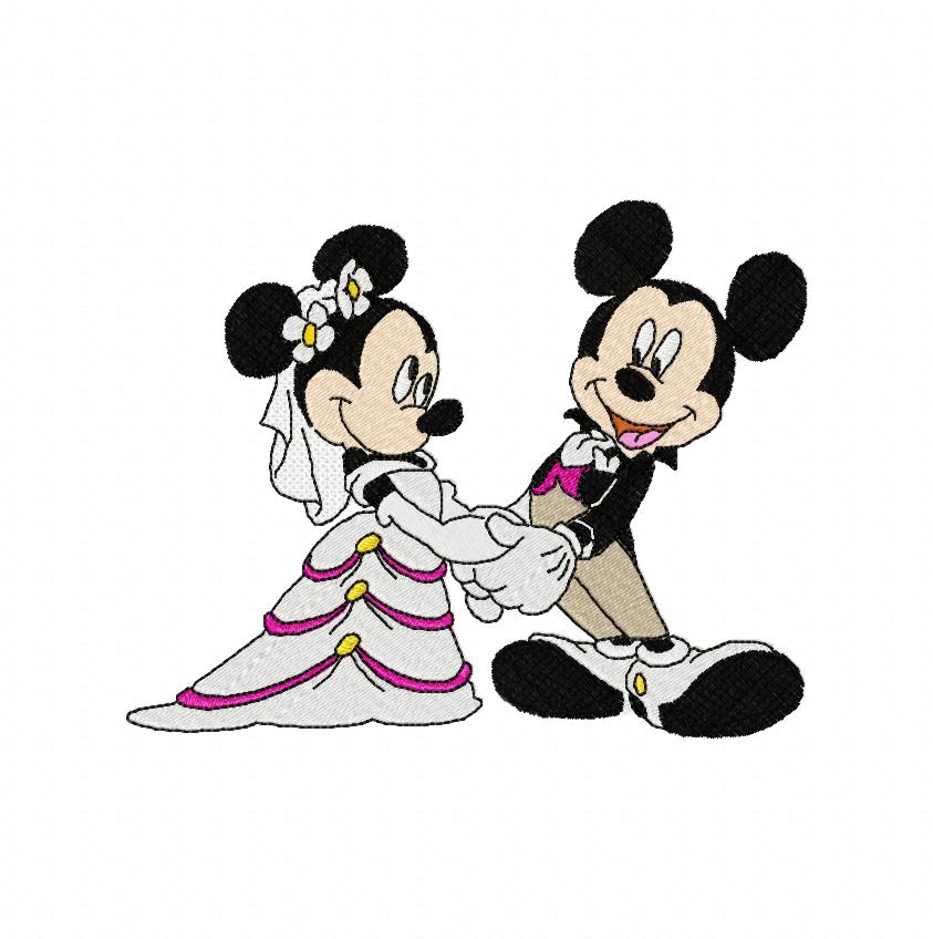 Miky n Miny Wedding Free Embroidery Design