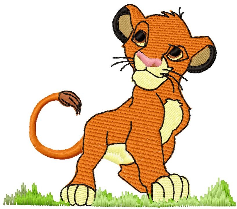 Simba baby Free Embroidery Design