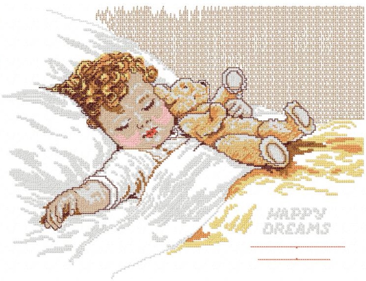 Baby Happy Dreams Free Embroidery Design