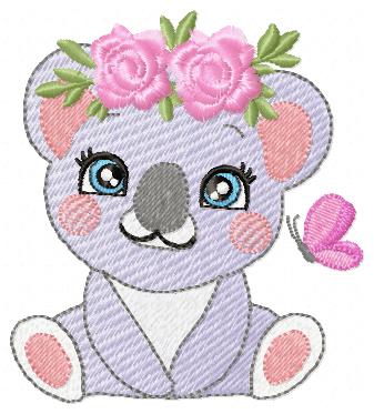 Coala Girl Free Embroidery Design