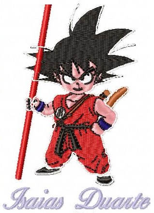 Goku Boy Free Embroidery Design