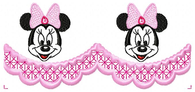 Minni Mouse Pink Free Embroidery Design