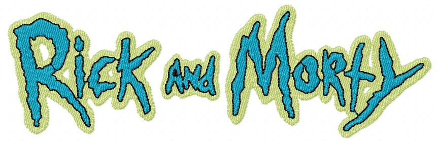 Rikandmorty Text Free Embroidery design