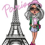 Paris Girl Free Embroidery Design