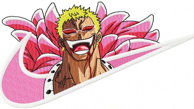 Anime Swoosh Doflamingo Free Embroidery (Design 1529)