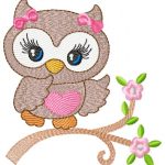 Cute OWl Girl Free Embroidery Design