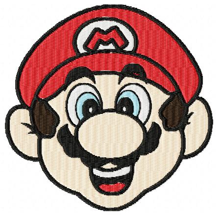 Mario Head Free Embroidery Design