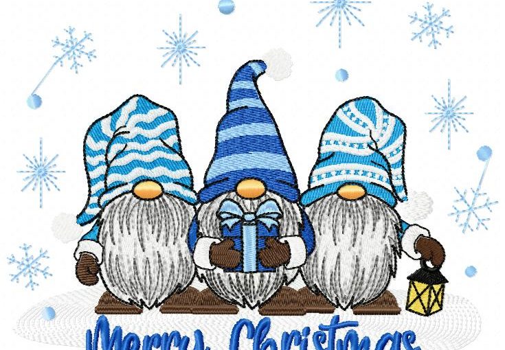 Christmas Gnomes Free Embroidery Design