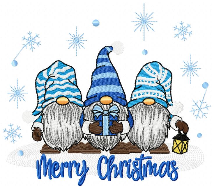 Christmas Gnomes Free Embroidery Design