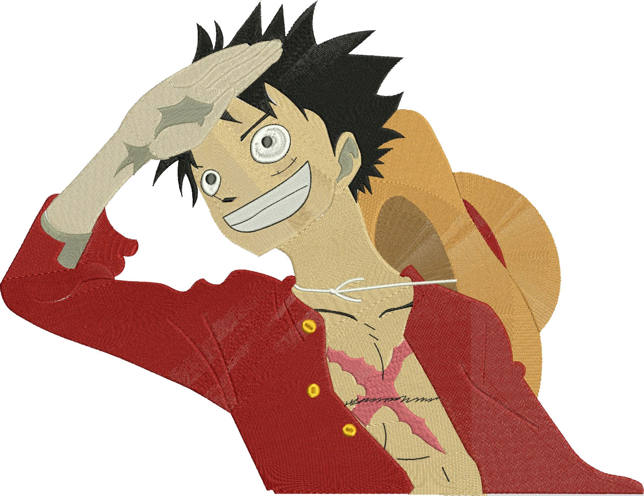 Luffy One Piece Free Embroidery Design