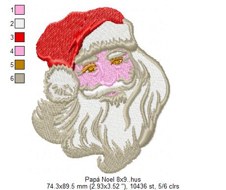 Papa Noel Christmas Free Embroidery Design