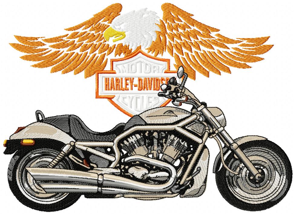 Harley Motorcycle Free Embroidery Design