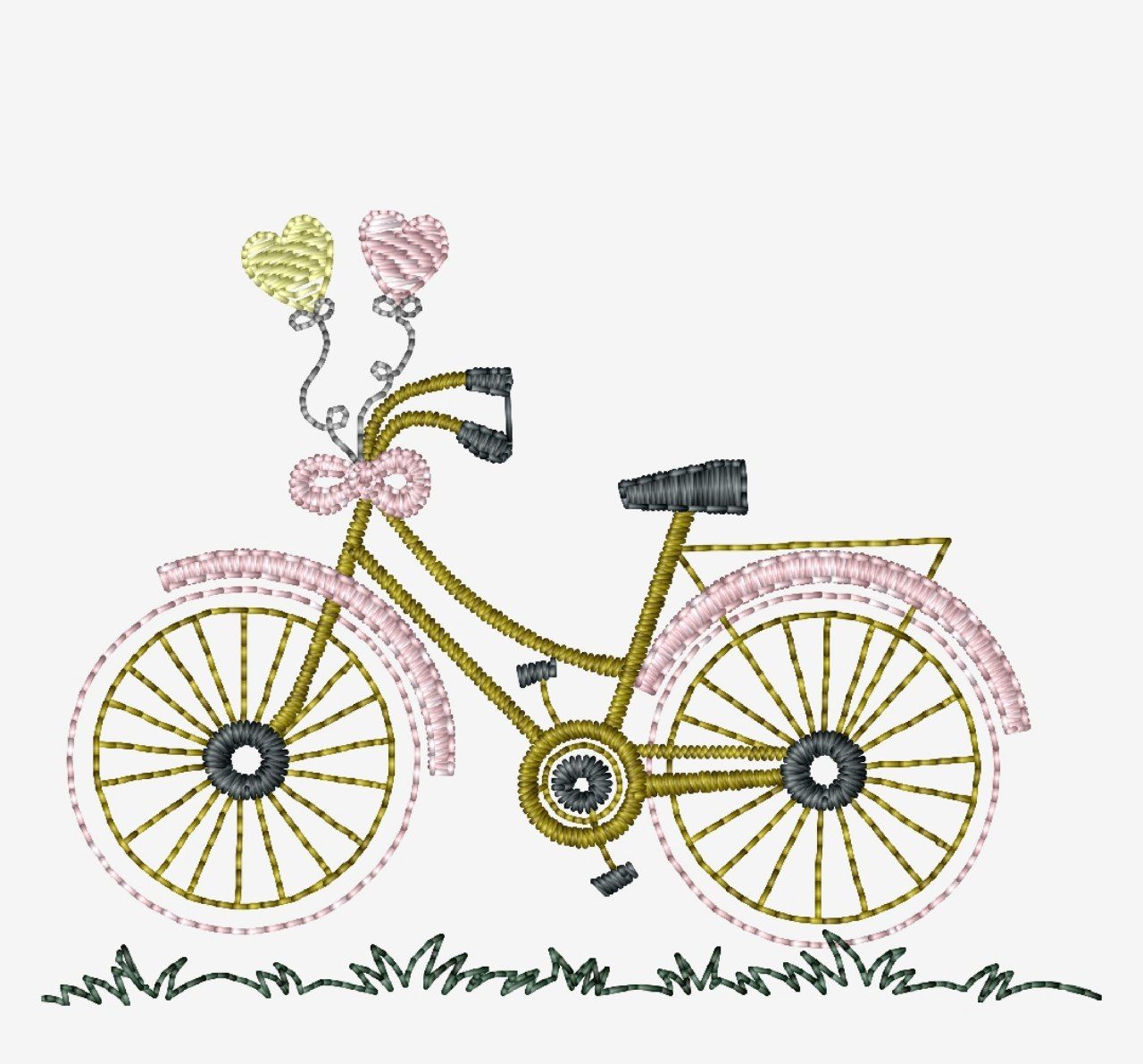 Bicycle Free Embroidery Design