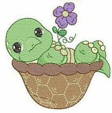 Precious Sleeping Turtle Free Embroidery Design