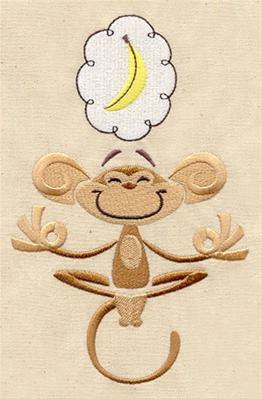 Monkey do Yoga Free Embroidery Design